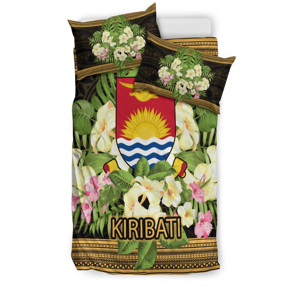 Kiribati Bedding Set - Polynesian Gold Patterns Collection - Vibe Hoodie Shop