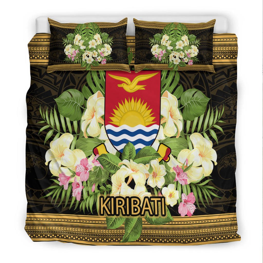 Kiribati Bedding Set - Polynesian Gold Patterns Collection - Vibe Hoodie Shop