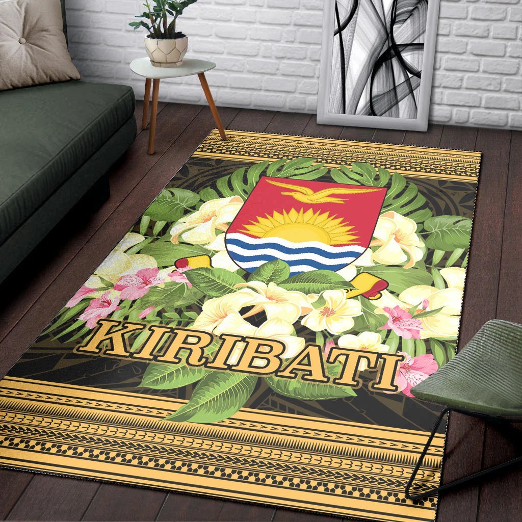 Kiribati Area Rug - Polynesian Gold Patterns Collection - Vibe Hoodie Shop