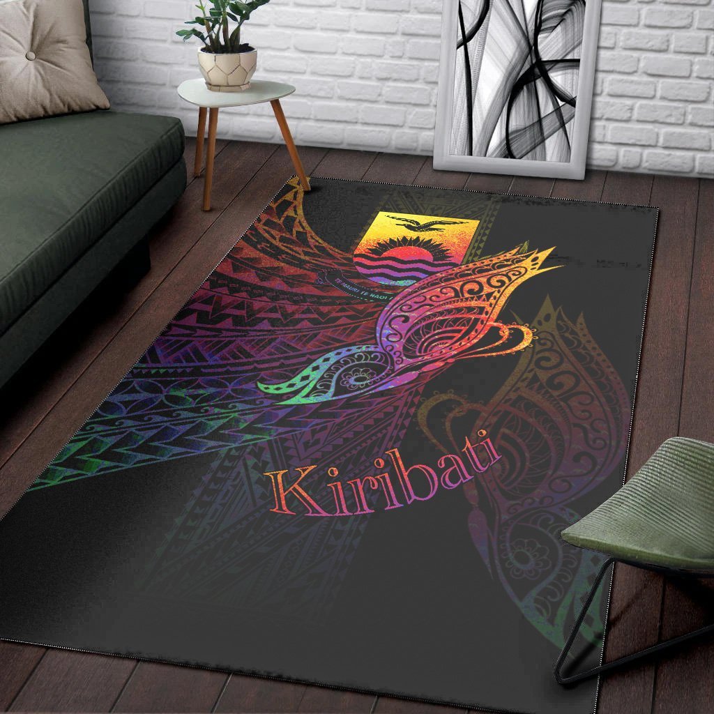 Kiribati Area Rug - Butterfly Polynesian Style - Vibe Hoodie Shop