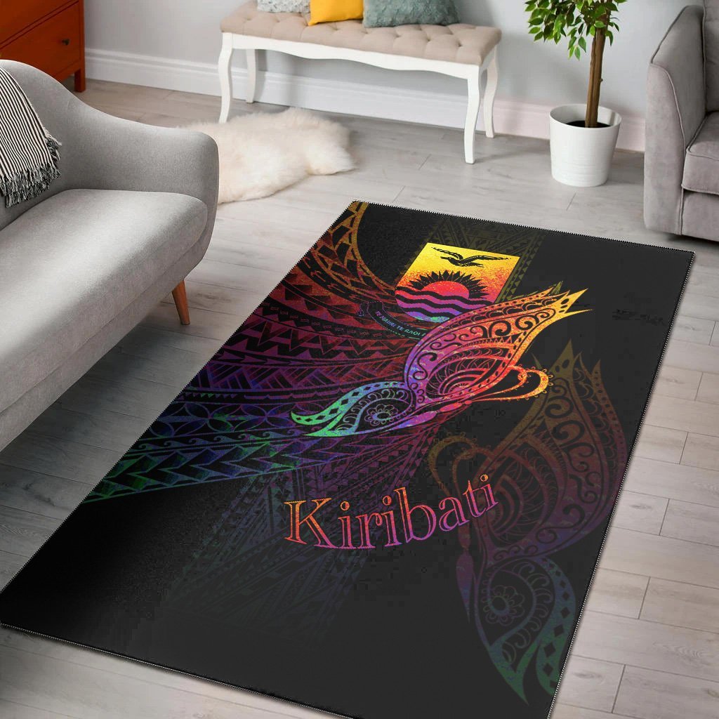 Kiribati Area Rug - Butterfly Polynesian Style - Vibe Hoodie Shop