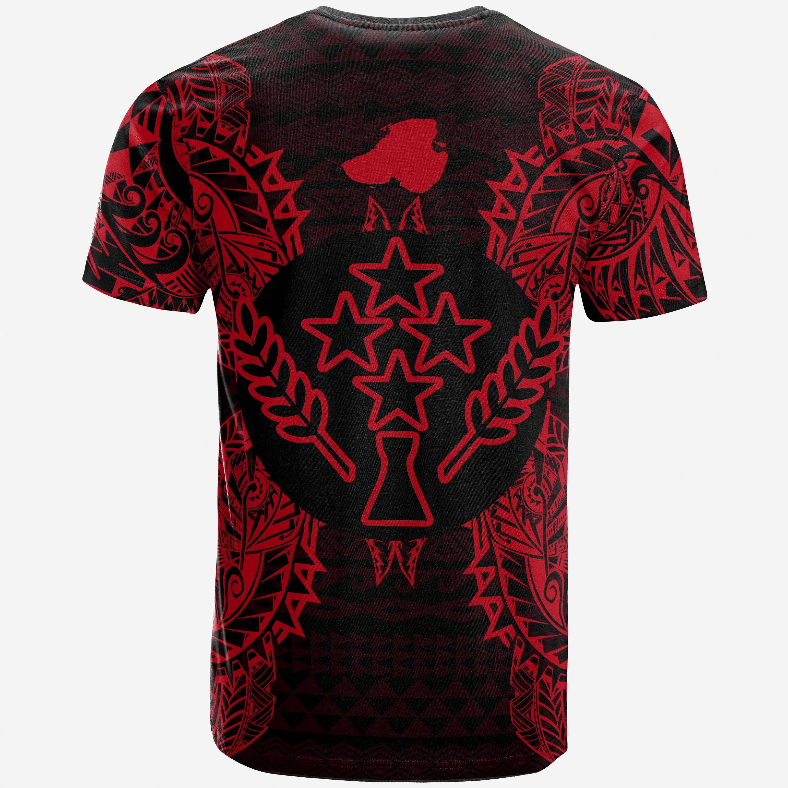 Vibe Hoodie Kosrae All T shirt - Kosrae Flag Map Polynesian Tattoo Red - Vibe Hoodie Shop