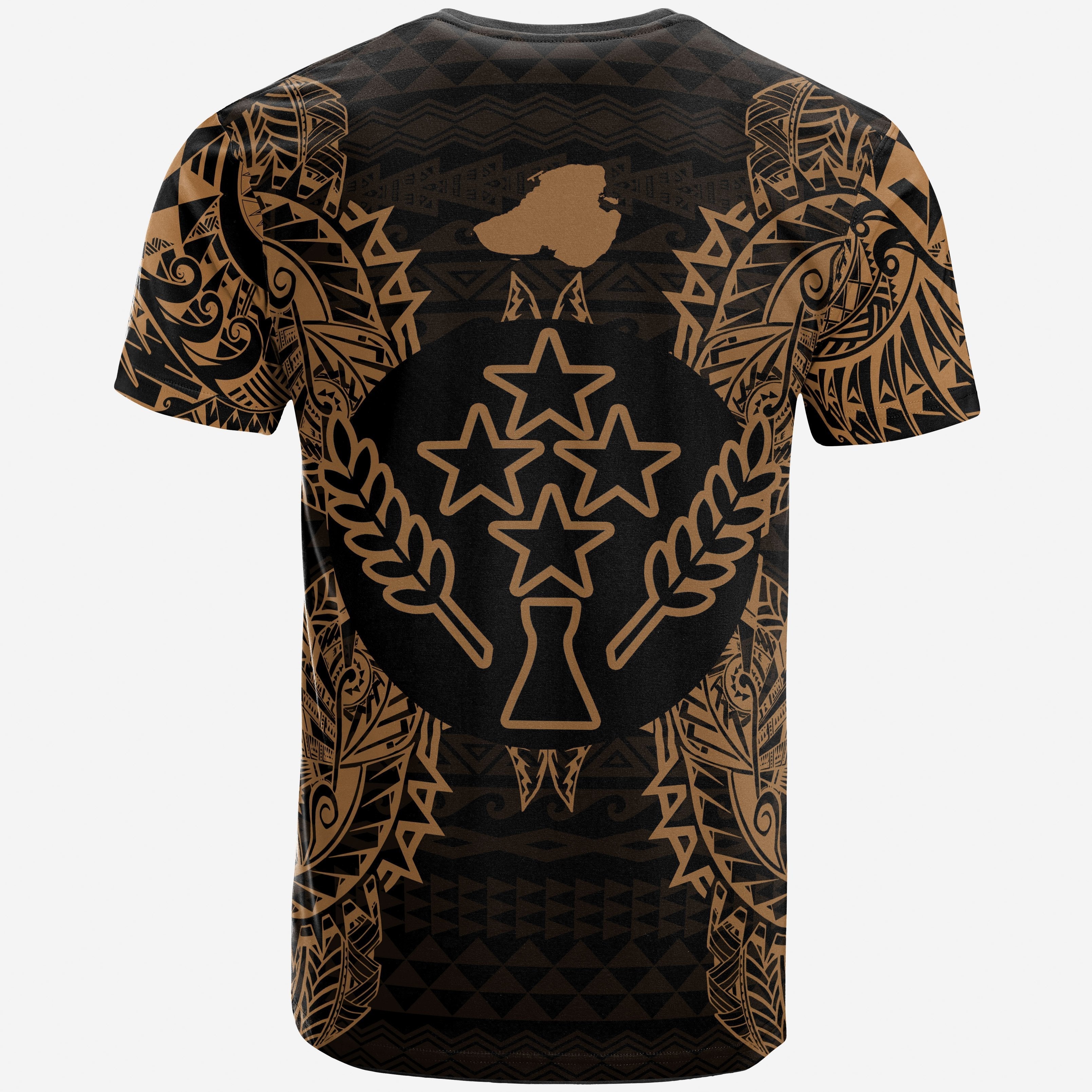 Vibe Hoodie Kosrae All T shirt - Kosrae Flag Map Polynesian Tattoo Gold - Vibe Hoodie Shop