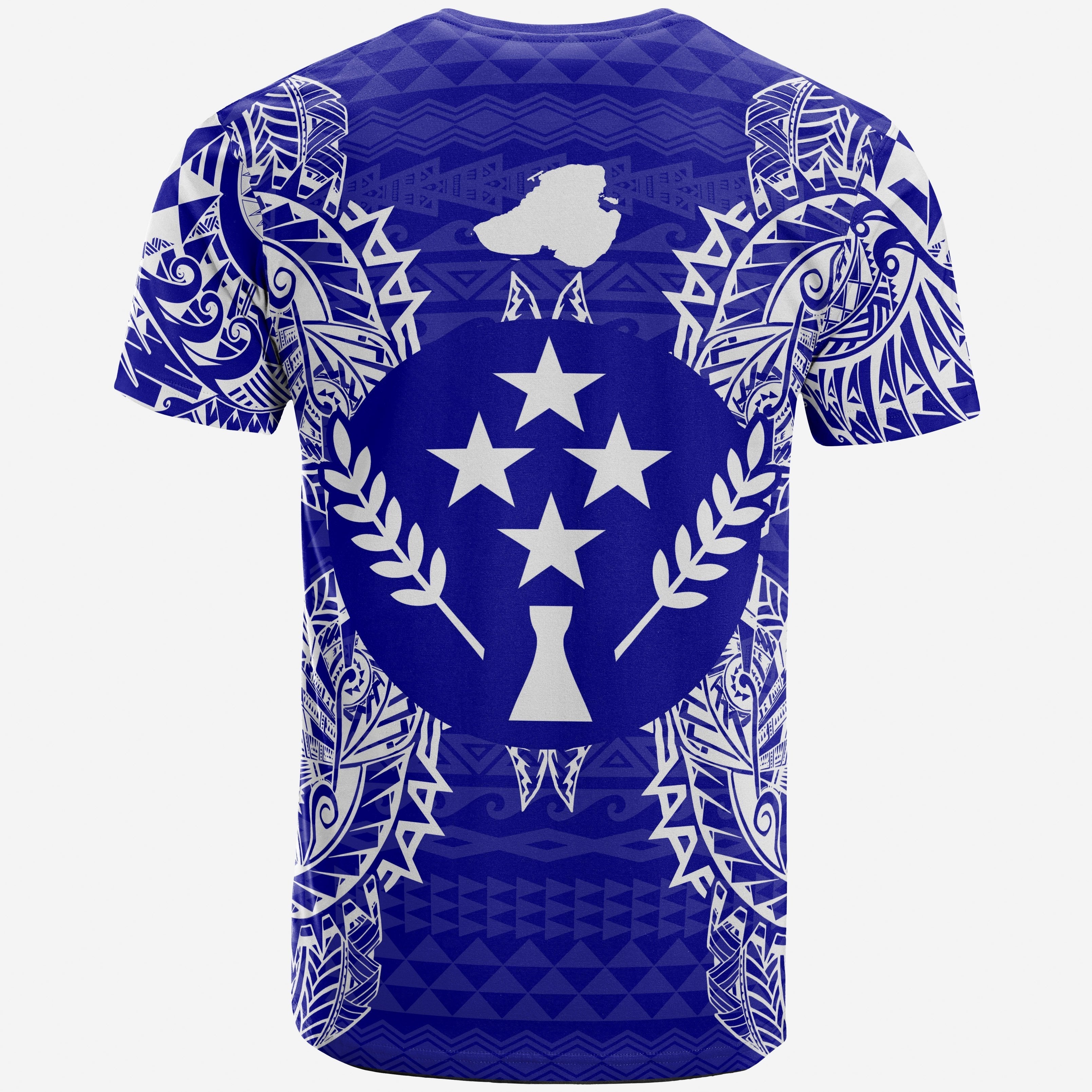 Vibe Hoodie Kosrae All T shirt - Kosrae Flag Map Polynesian Tattoo Blue - Vibe Hoodie Shop