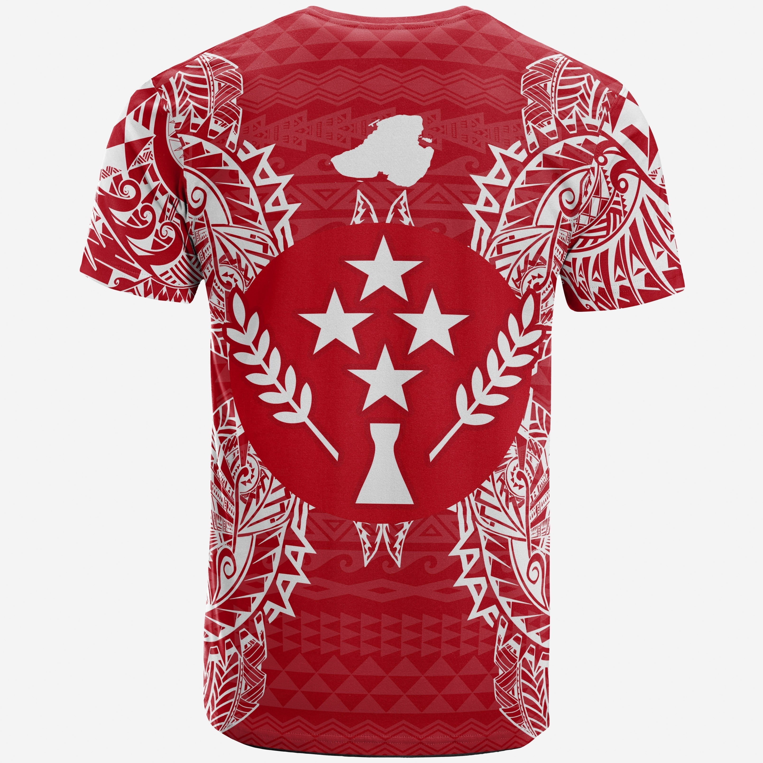 Vibe Hoodie Kosrae All T shirt - Kosrae Flag Map Polynesian Tattoo Red White - Vibe Hoodie Shop