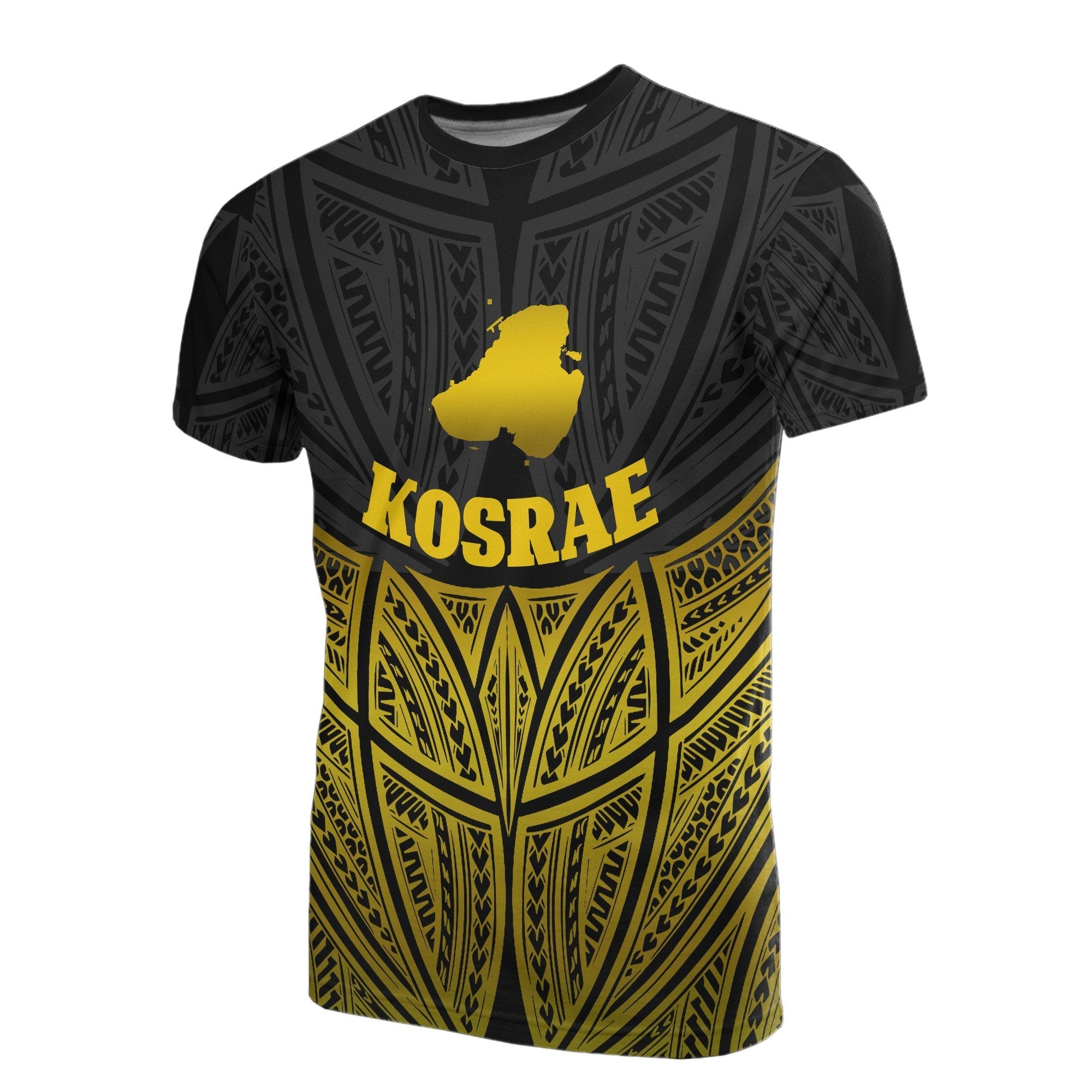 Vibe Hoodie Kosrae Polynesian T shirt Gold Pride Map And Seal - Vibe Hoodie Shop