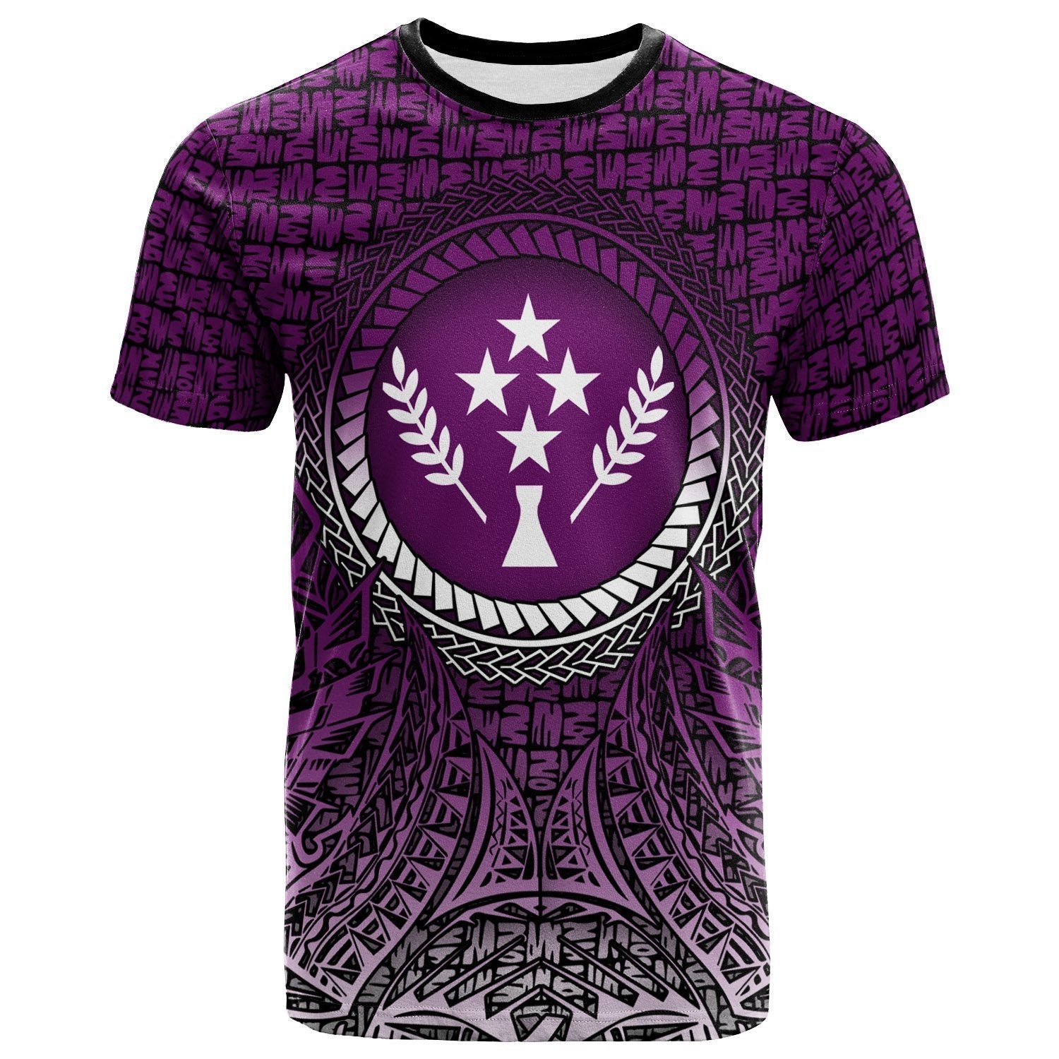 Kosrae T shirt - Circle Pattern Purple - Vibe Hoodie Shop