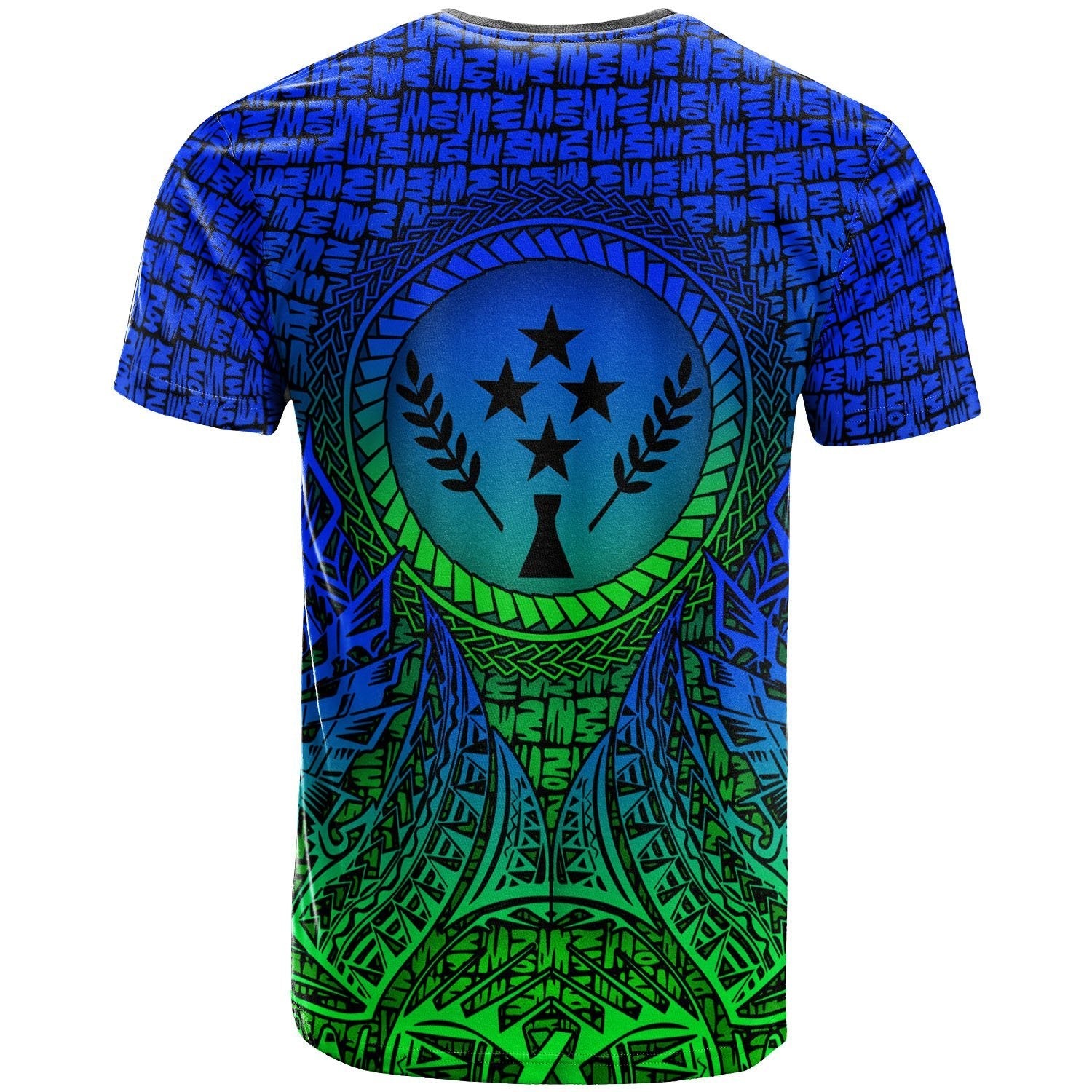 Vibe Hoodie Kosrae Micronesian T shirt - Circle Pattern Blue - Vibe Hoodie Shop
