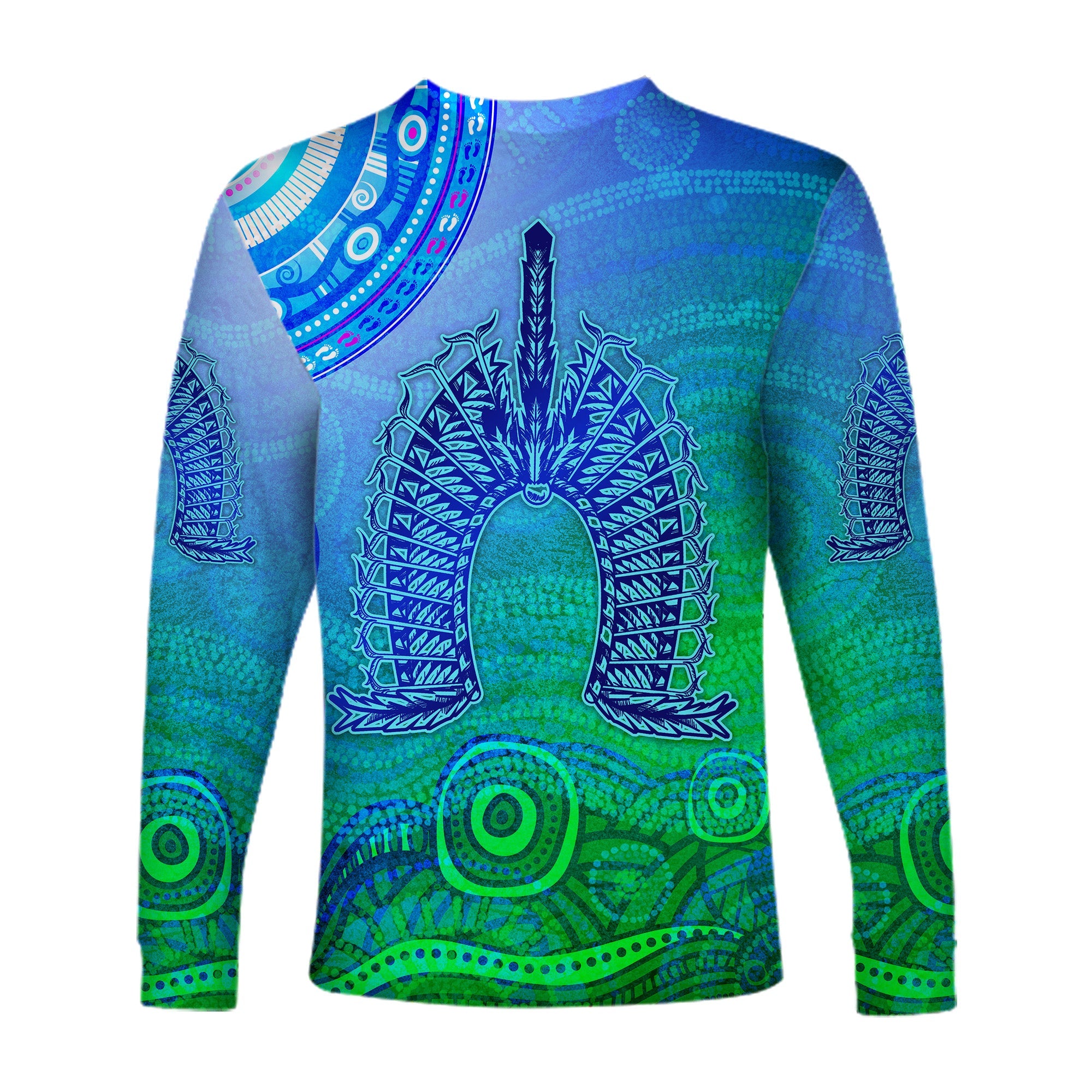 Aboriginal Torres Strait Islands Long Sleeve Shirt Wave Vibes - Vibe Hoodie Shop