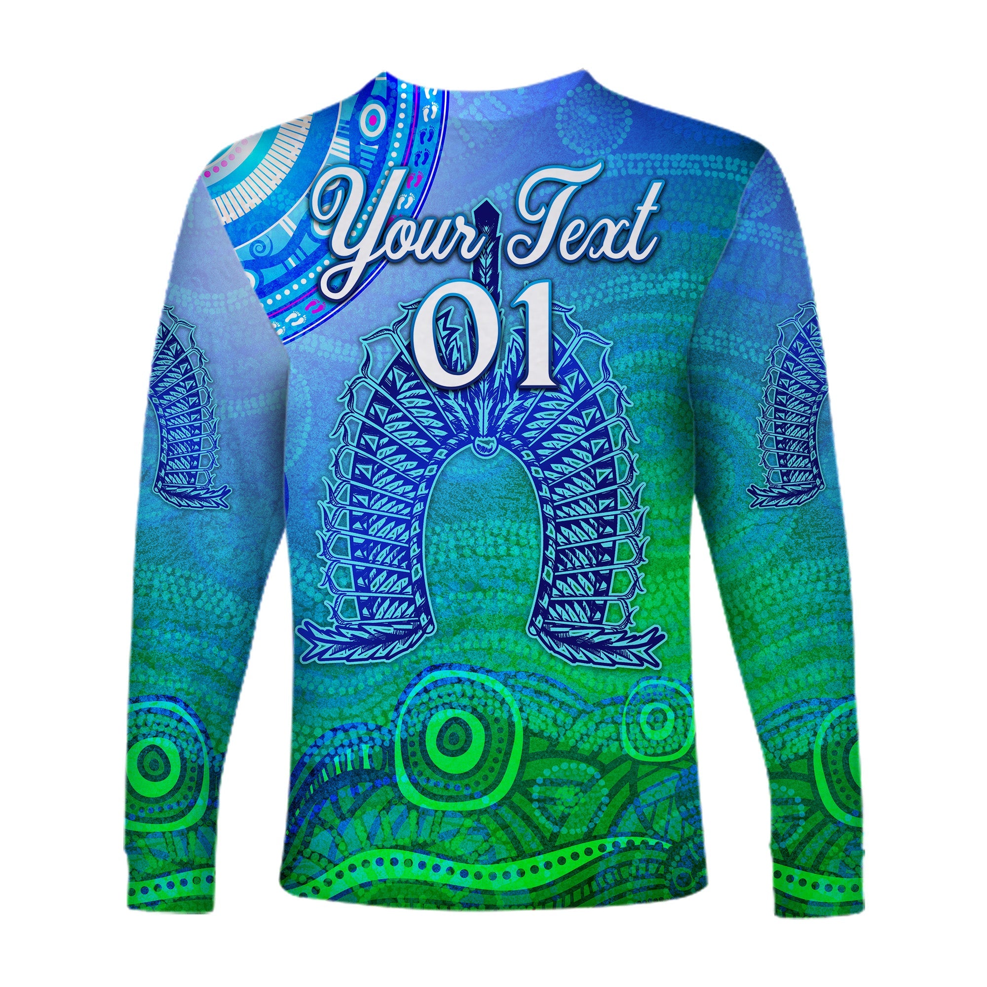 (Custom Personalised) Aboriginal Torres Strait Islands Long Sleeve Shirt Wave Vibes - Vibe Hoodie Shop