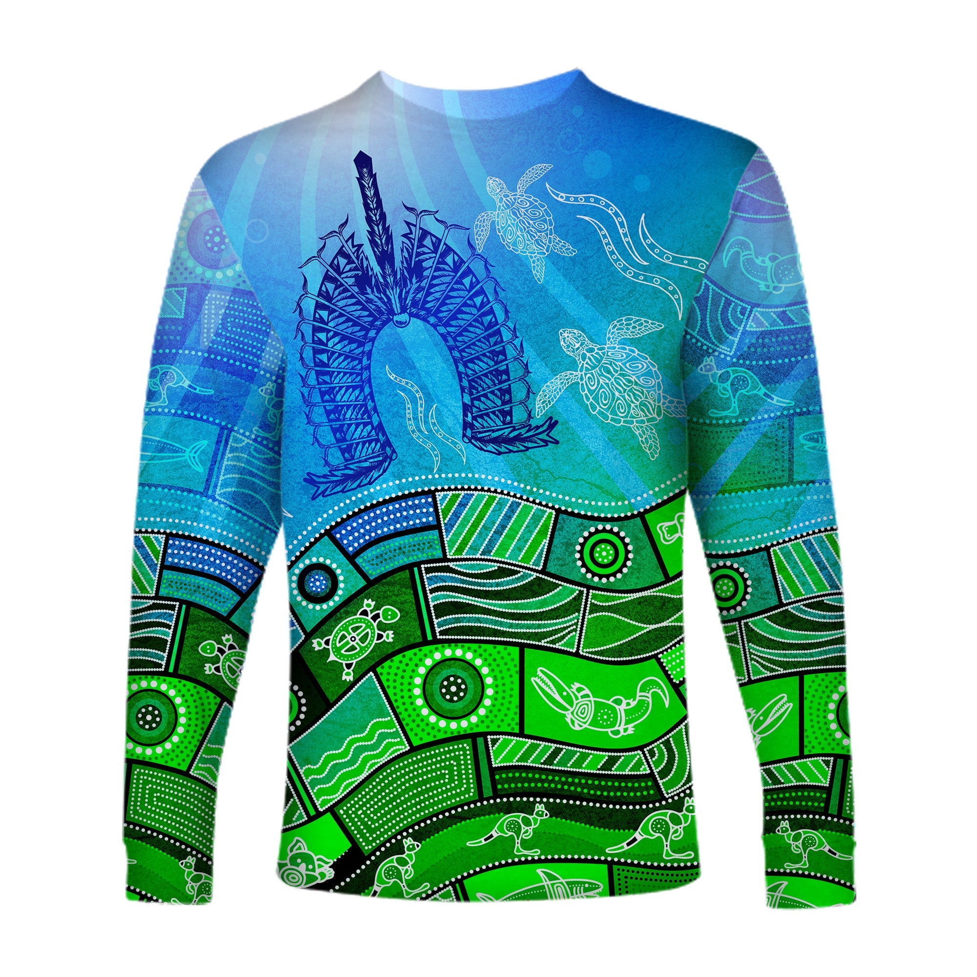 Aboriginal Torres Strait Islands Long Sleeve Shirt Towards The Light - Vibe Hoodie Shop