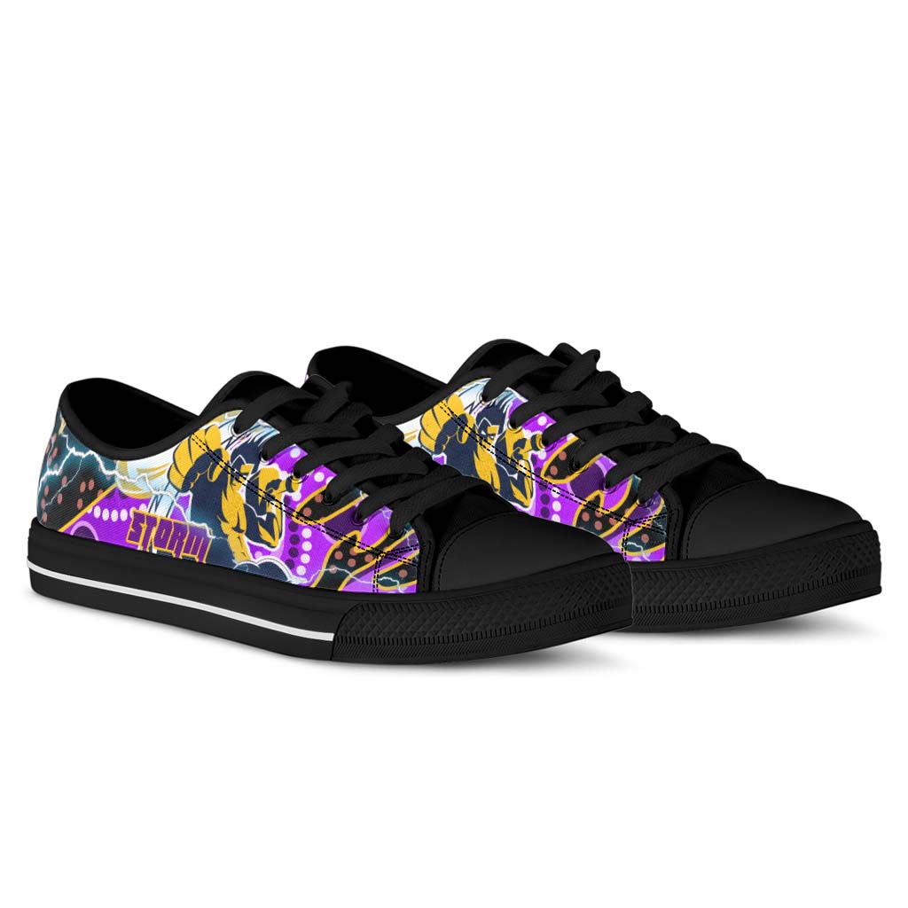 Storm Rugby Low Top Shoes - Storm Thunder Indigenous with Torres Strait Islander Aboriginal Culture - Vibe Hoodie Shop