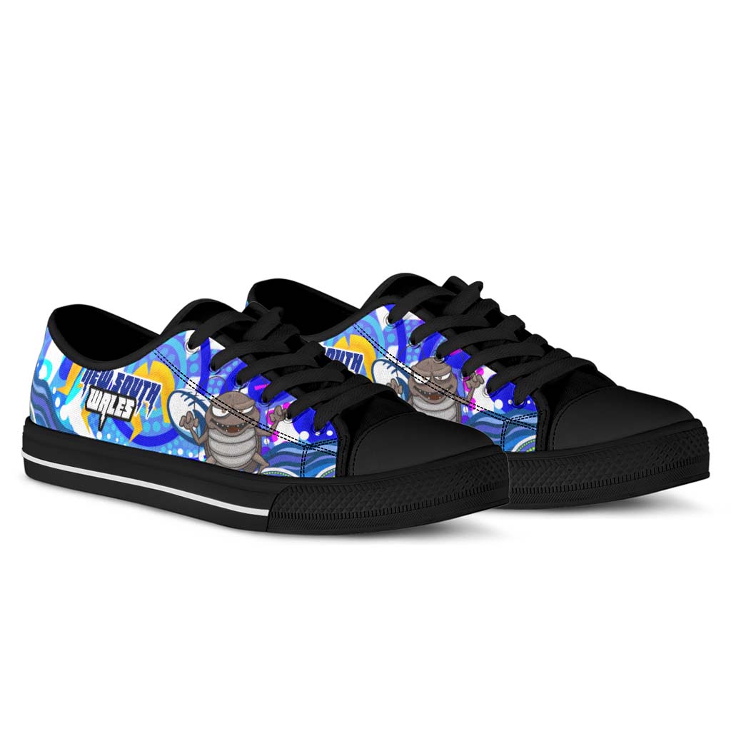 New South Wales Rugby Low Top Shoes- Torres Strait Aboriginal Flag STATE OF ORIGIN - Vibe Hoodie Shop