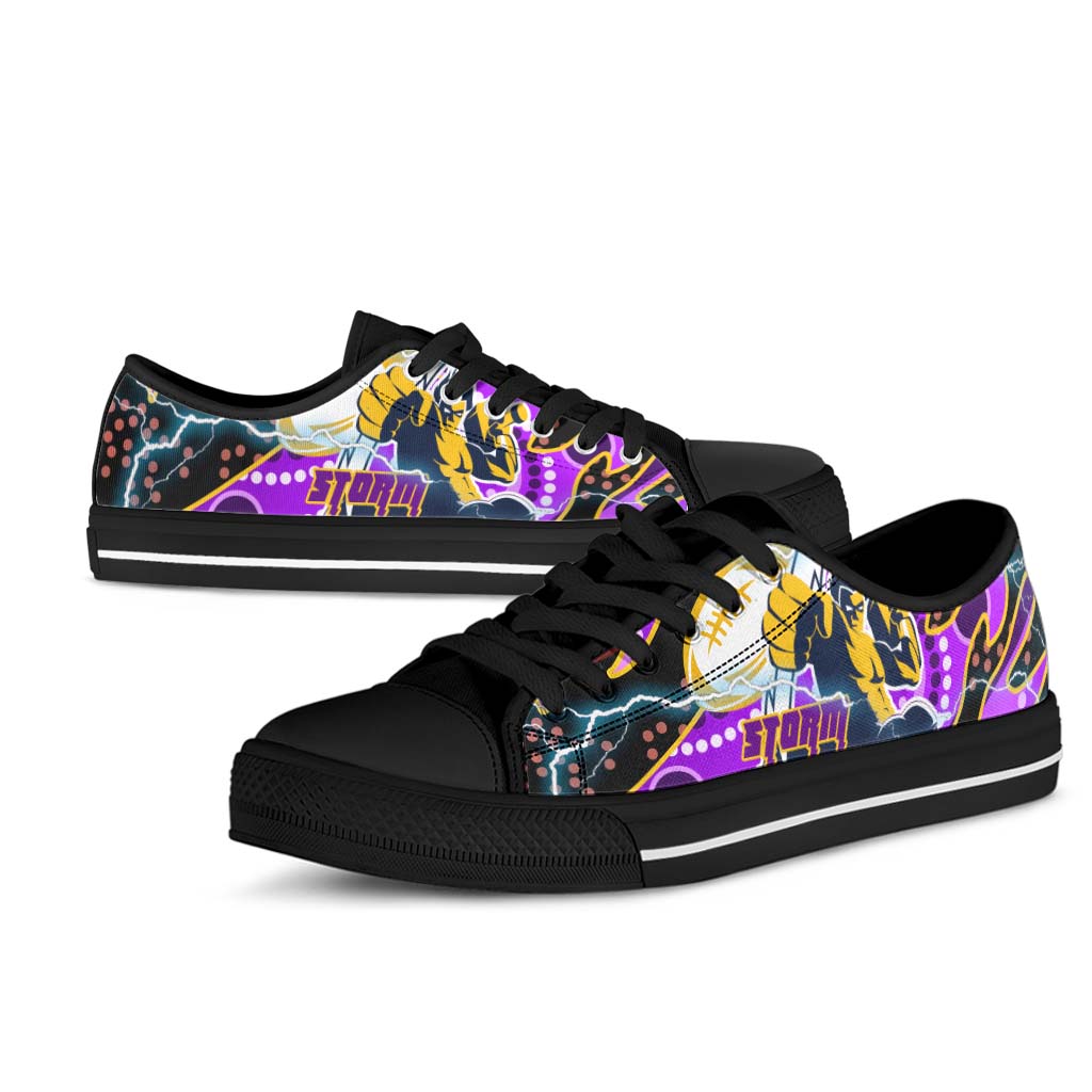 Storm Rugby Low Top Shoes - Storm Thunder Indigenous with Torres Strait Islander Aboriginal Culture - Vibe Hoodie Shop