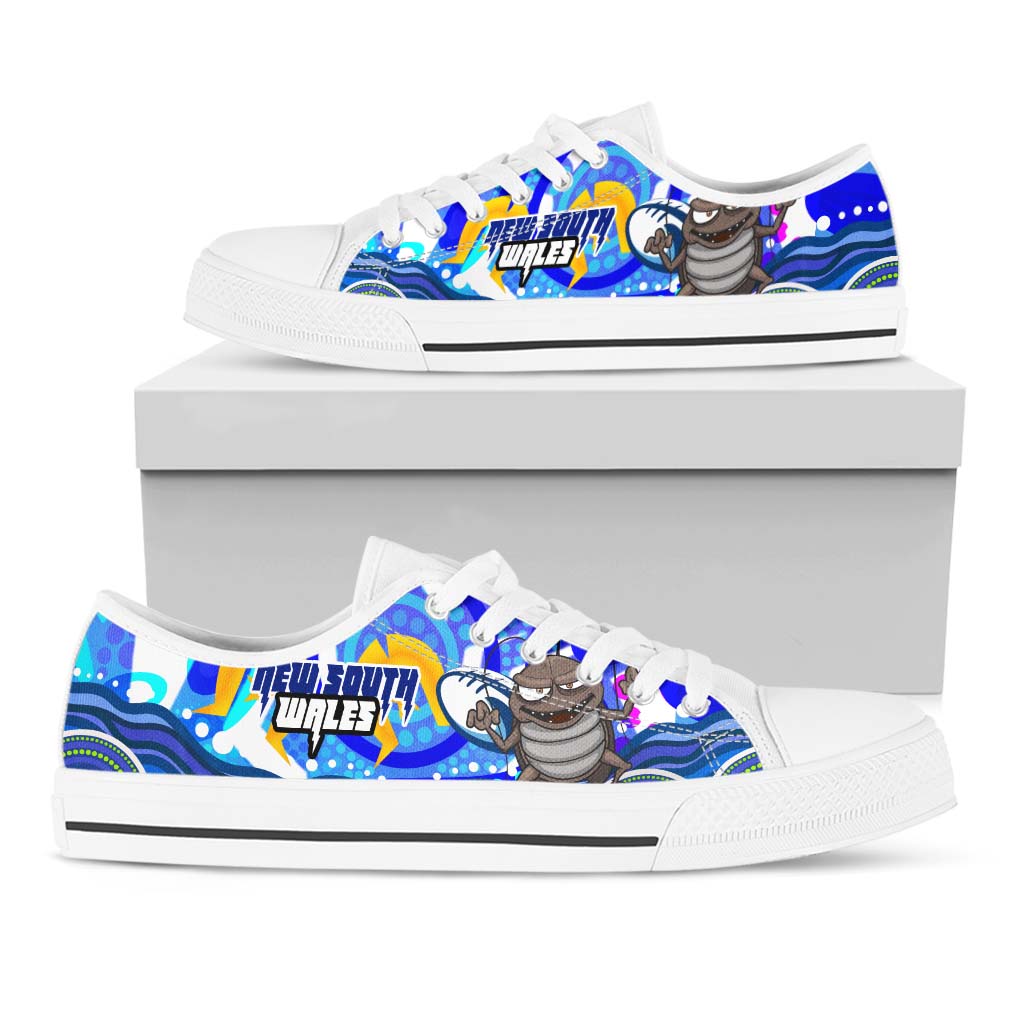 New South Wales Rugby Low Top Shoes- Torres Strait Aboriginal Flag STATE OF ORIGIN - Vibe Hoodie Shop