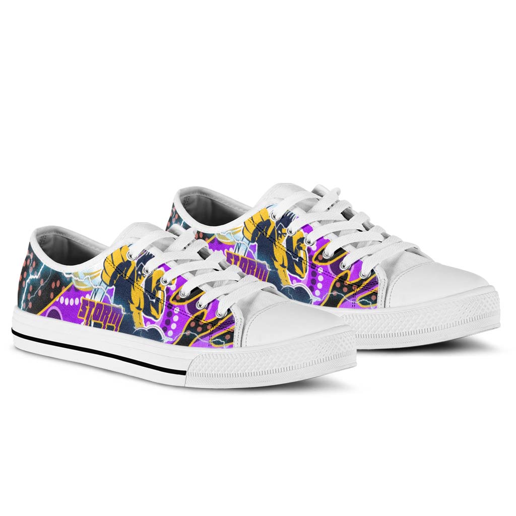 Storm Rugby Low Top Shoes - Storm Thunder Indigenous with Torres Strait Islander Aboriginal Culture - Vibe Hoodie Shop