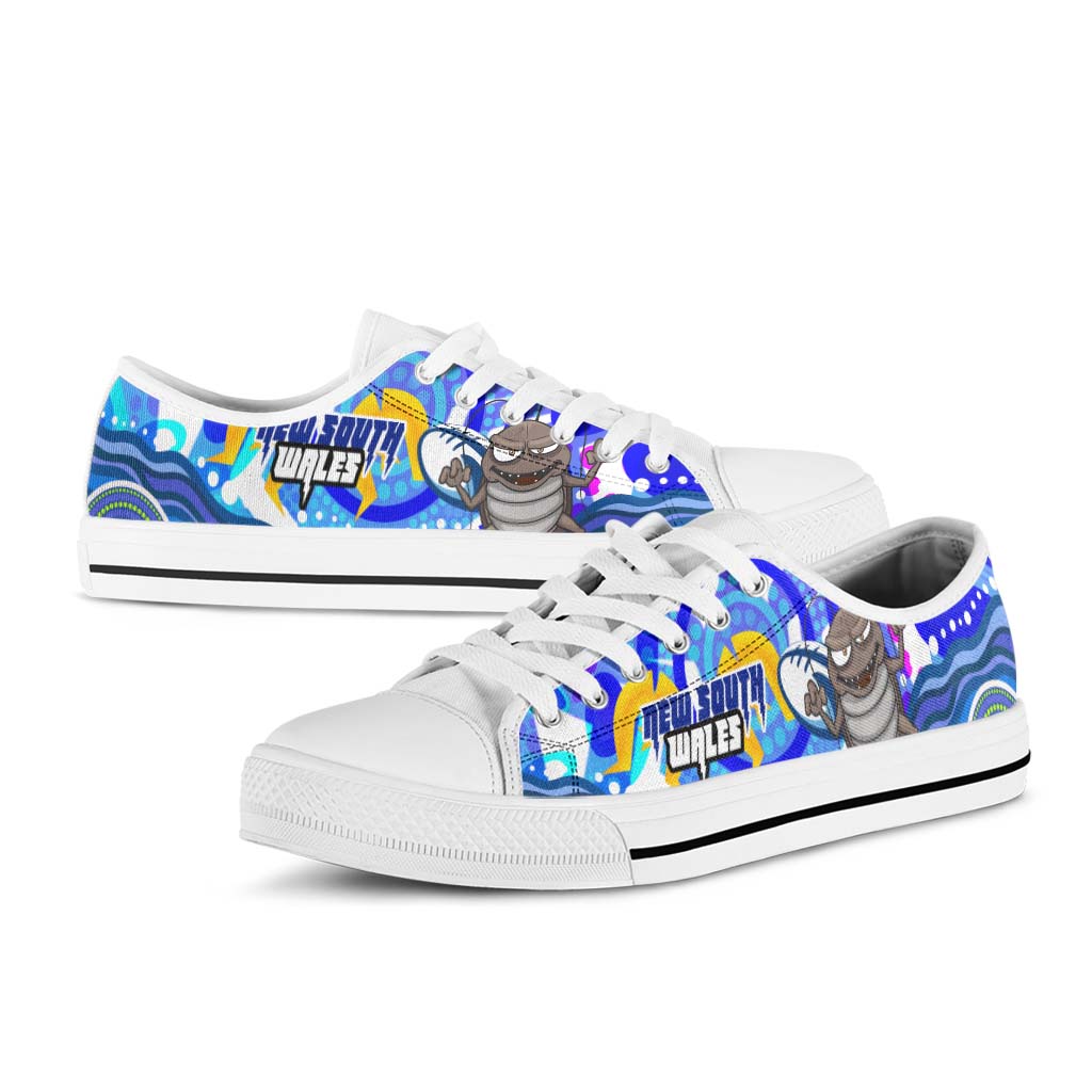 New South Wales Rugby Low Top Shoes- Torres Strait Aboriginal Flag STATE OF ORIGIN - Vibe Hoodie Shop