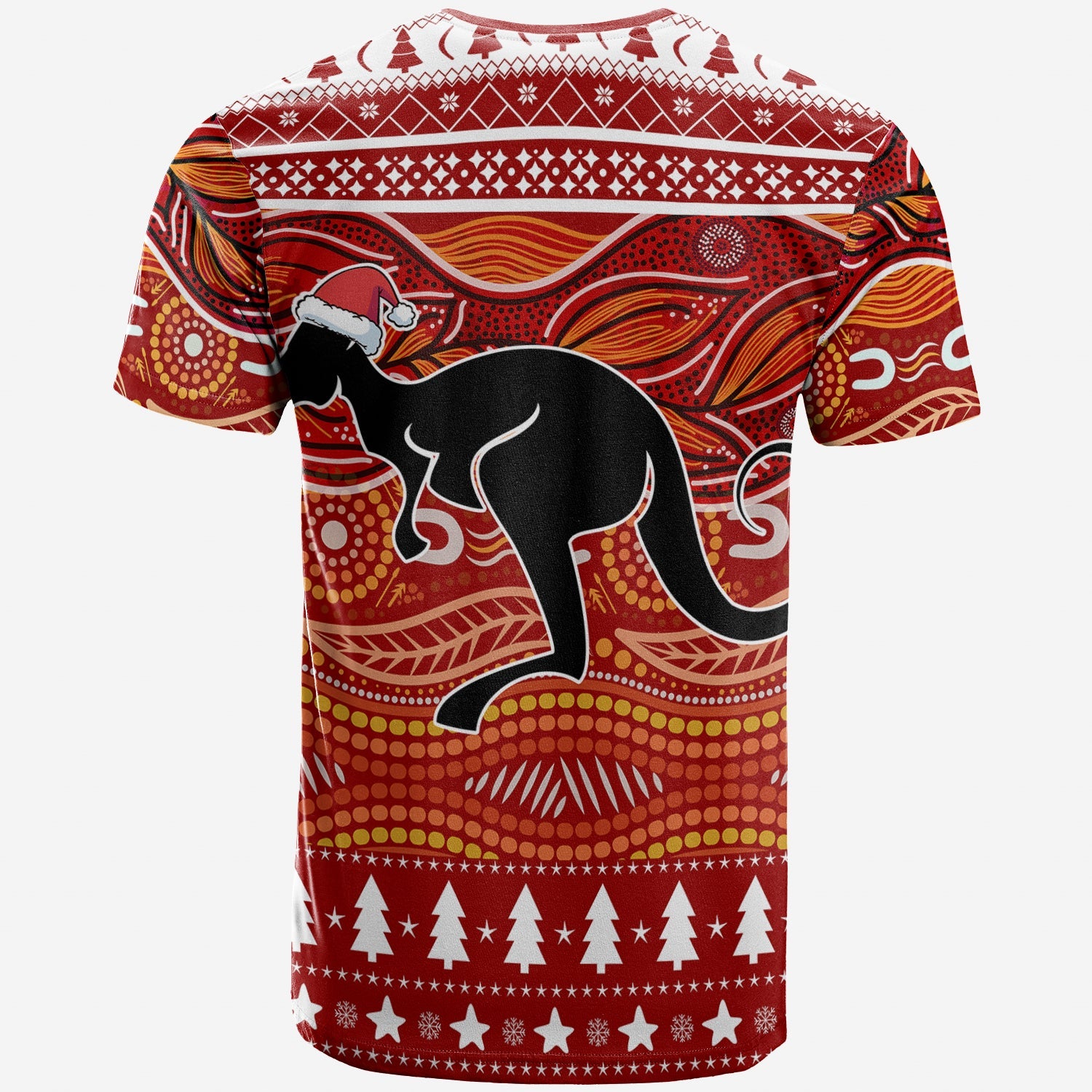 Kangaroo Aboriginal Art Indigenous Christmas T shirt - Vibe Hoodie Shop