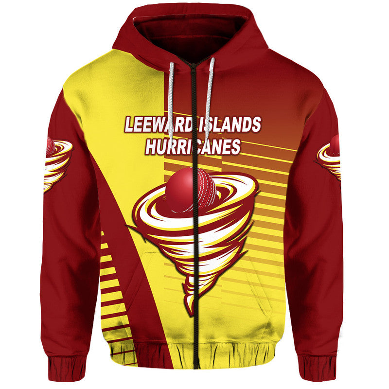 (Custom Personalised) Leeward Islands Cricket Hurricanes Zip Up And Pullover Hoodie Simple Style LT8 - Vibe Hoodie Shop