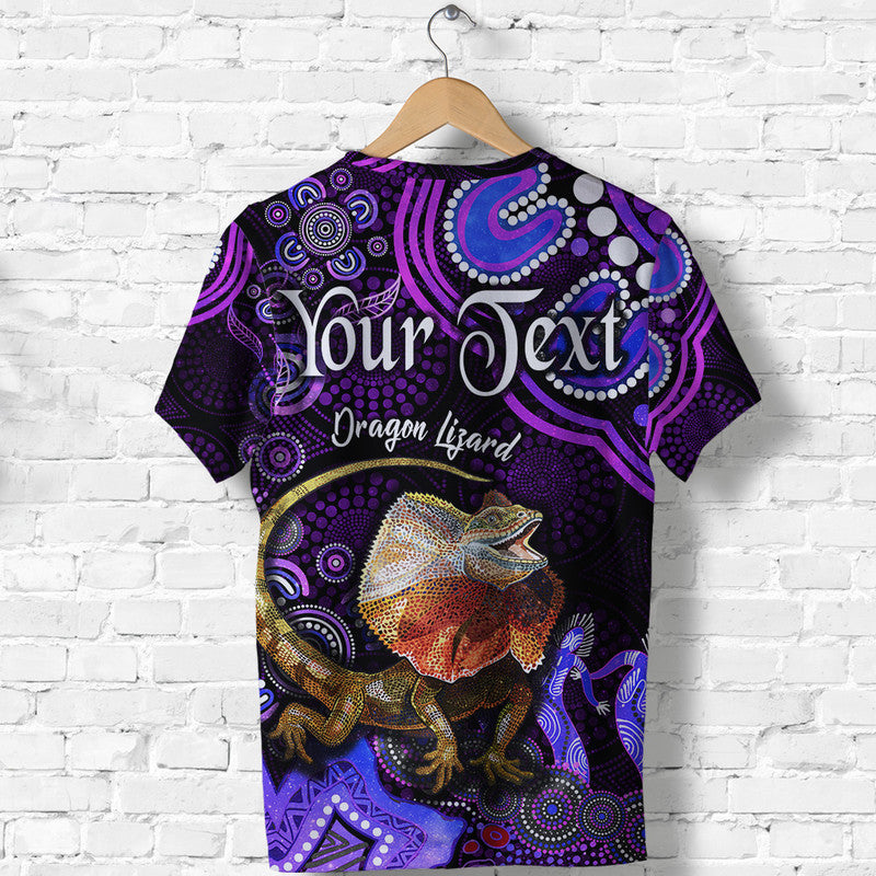 (Custom Personalised) Australian Astrology T Shirt Leo Dragon Lizard Zodiac Aboriginal Vibes - Purple - Vibe Hoodie Shop