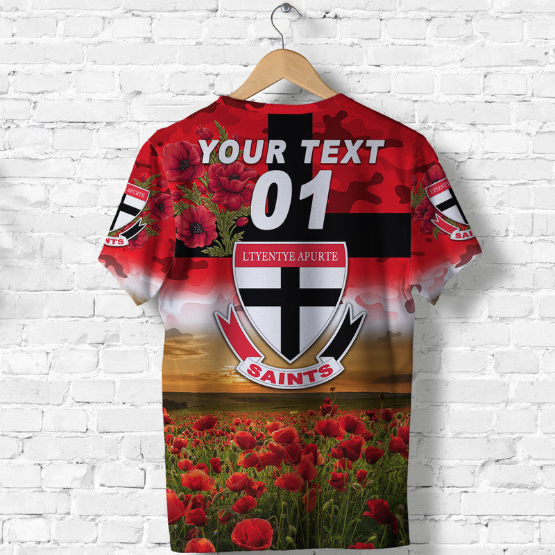 (Custom Personalised) Ltyentye Apurte ANZAC T shirt Poppy Vibes - Saints - Vibe Hoodie Shop