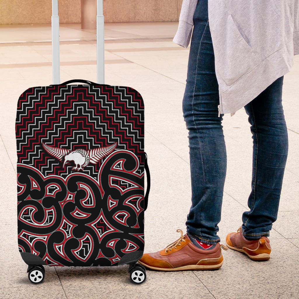 New Zealand Luggage Maori Graphic Tee patterns Red - Vibe Hoodie Shop