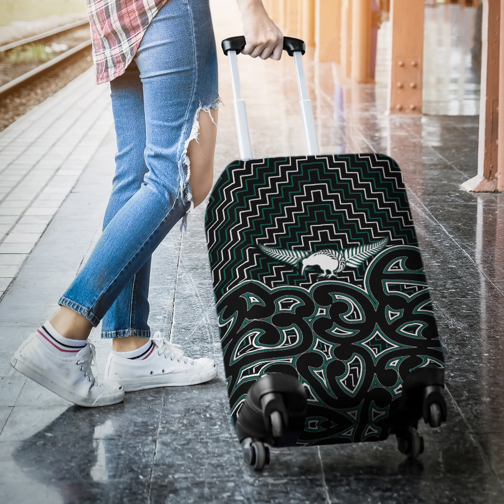 New Zealand Luggage Maori Graphic Tee patterns Green - Vibe Hoodie Shop