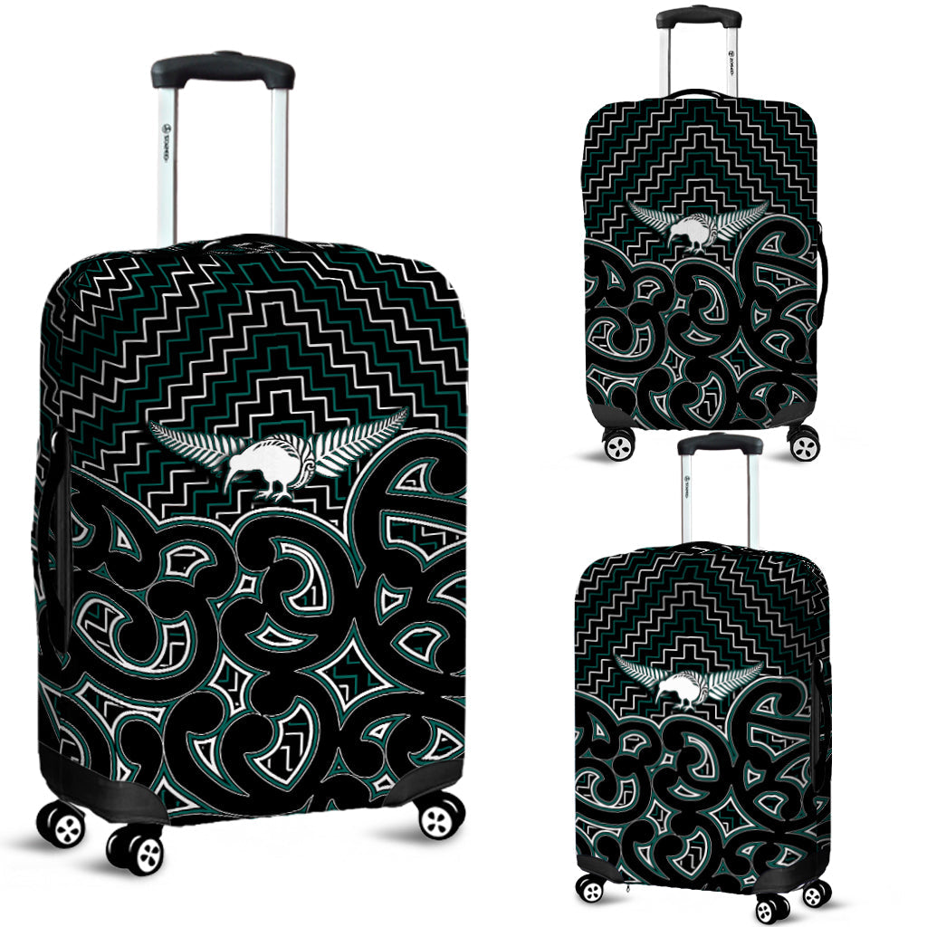 New Zealand Luggage Maori Graphic Tee patterns Green - Vibe Hoodie Shop