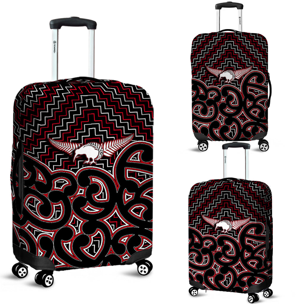 New Zealand Luggage Maori Graphic Tee patterns Red - Vibe Hoodie Shop