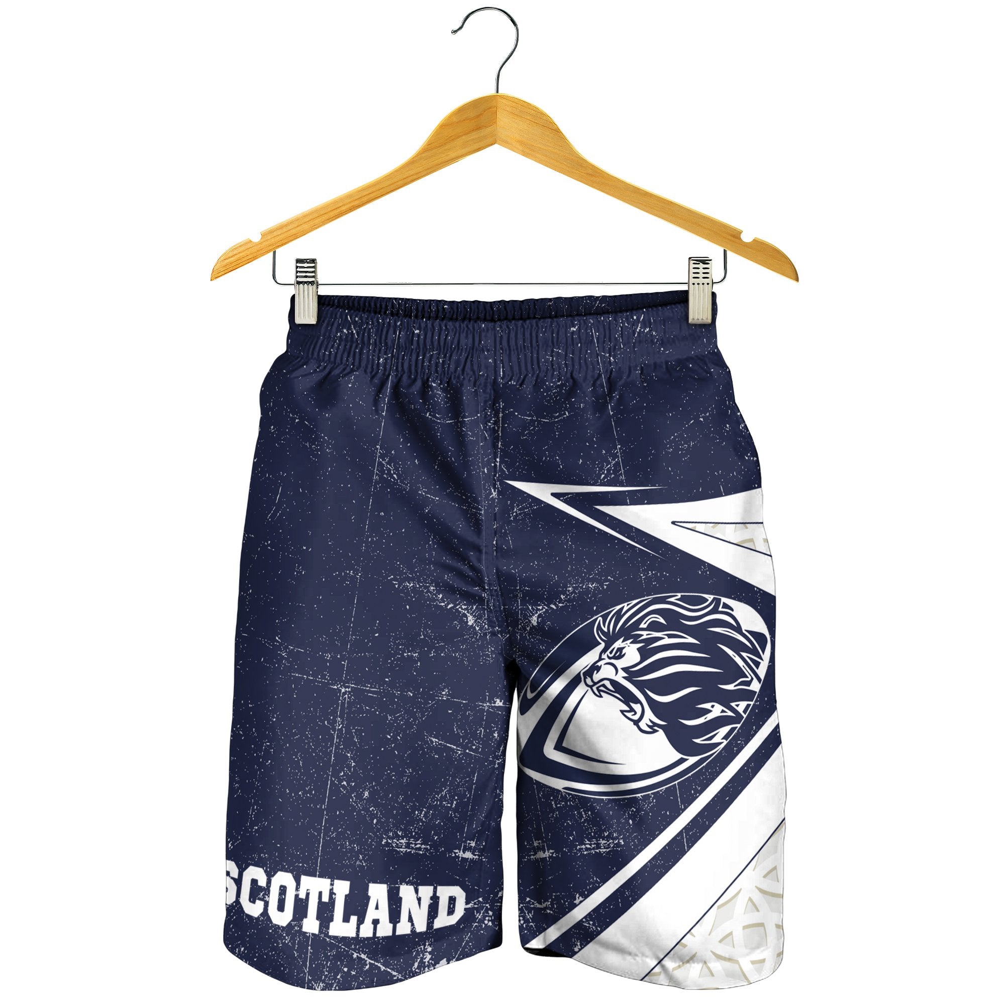 Scotland Rugby Men's Shorts - Celtic Scottish Rugby Ball Lion Ver - Vibe Hoodie Shop