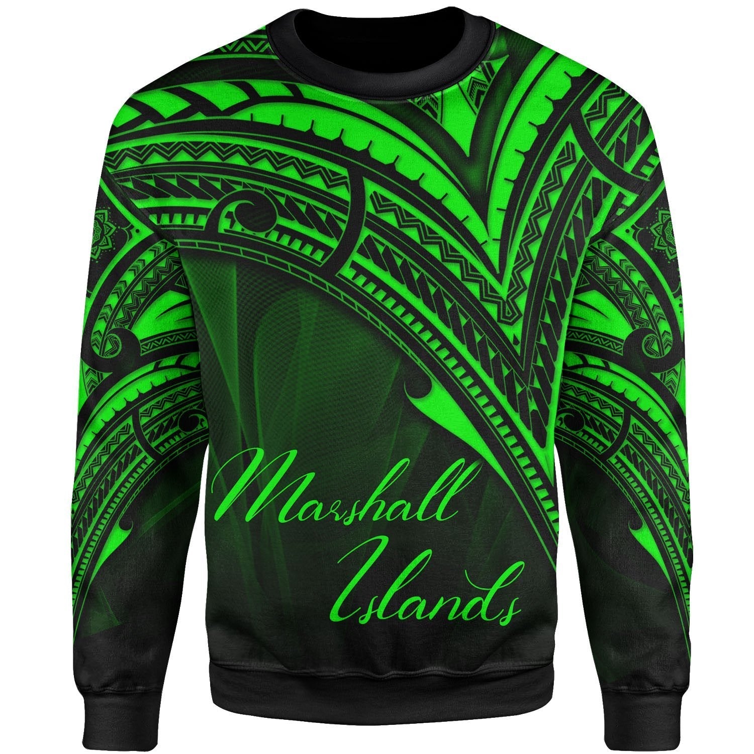 Marshall Islands Sweatshirt - Cross Style Green Color - Vibe Hoodie Shop
