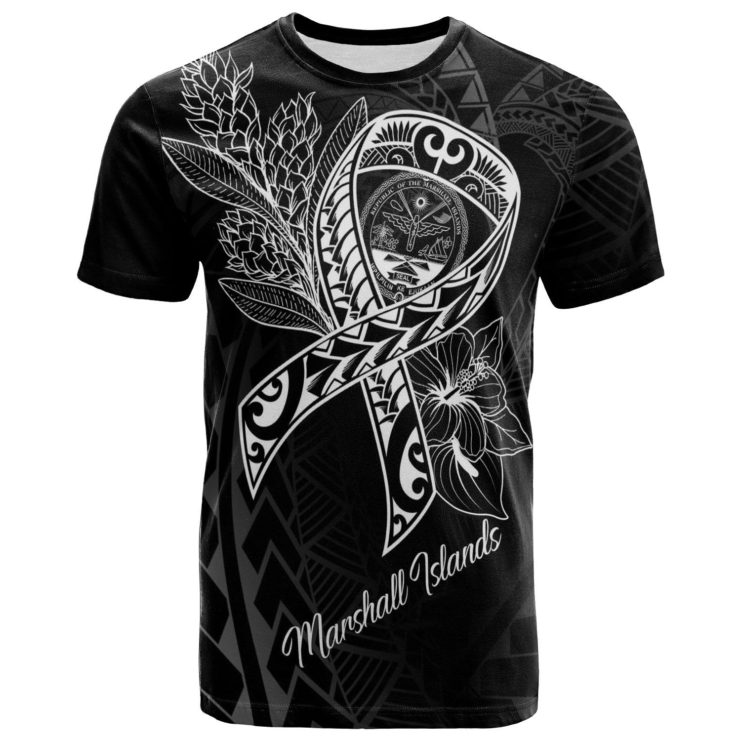 Marshall Islands T shirt - Ribbon Polynesian Style - Vibe Hoodie Shop