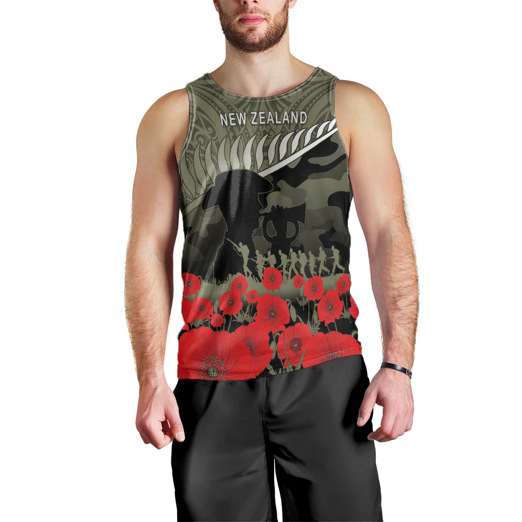 New Zealand ANZAC 2022 Men Tank Maori Camouflage - Vibe Hoodie Shop