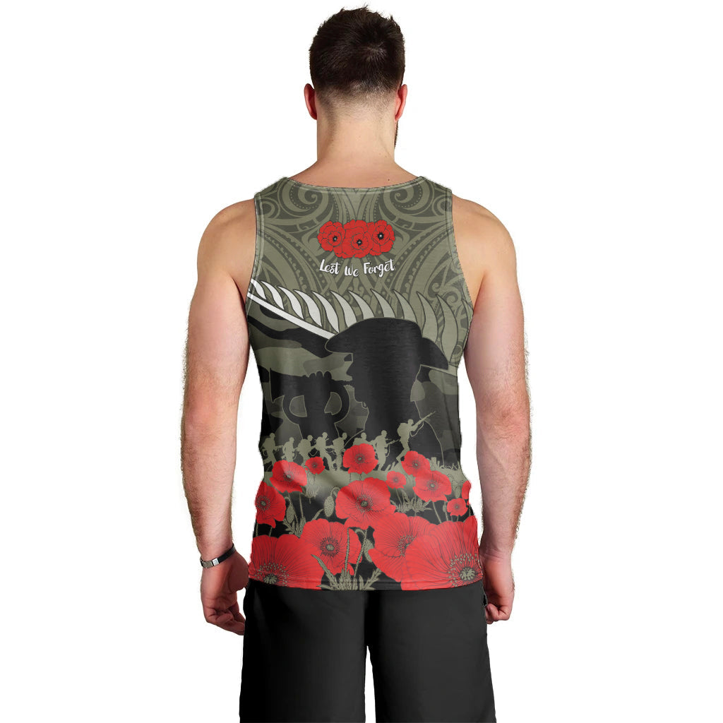 New Zealand ANZAC 2022 Men Tank Maori Camouflage - Vibe Hoodie Shop