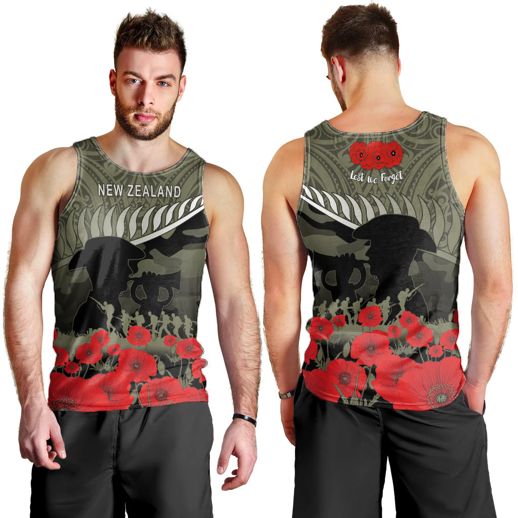 New Zealand ANZAC 2022 Men Tank Maori Camouflage - Vibe Hoodie Shop