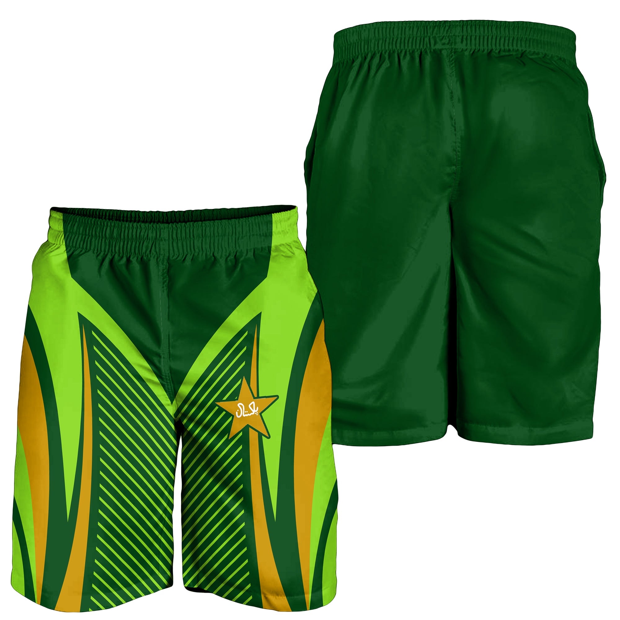 Pakistan Cricket Men Shorts Green Shaheens Champion - Vibe Hoodie Shop