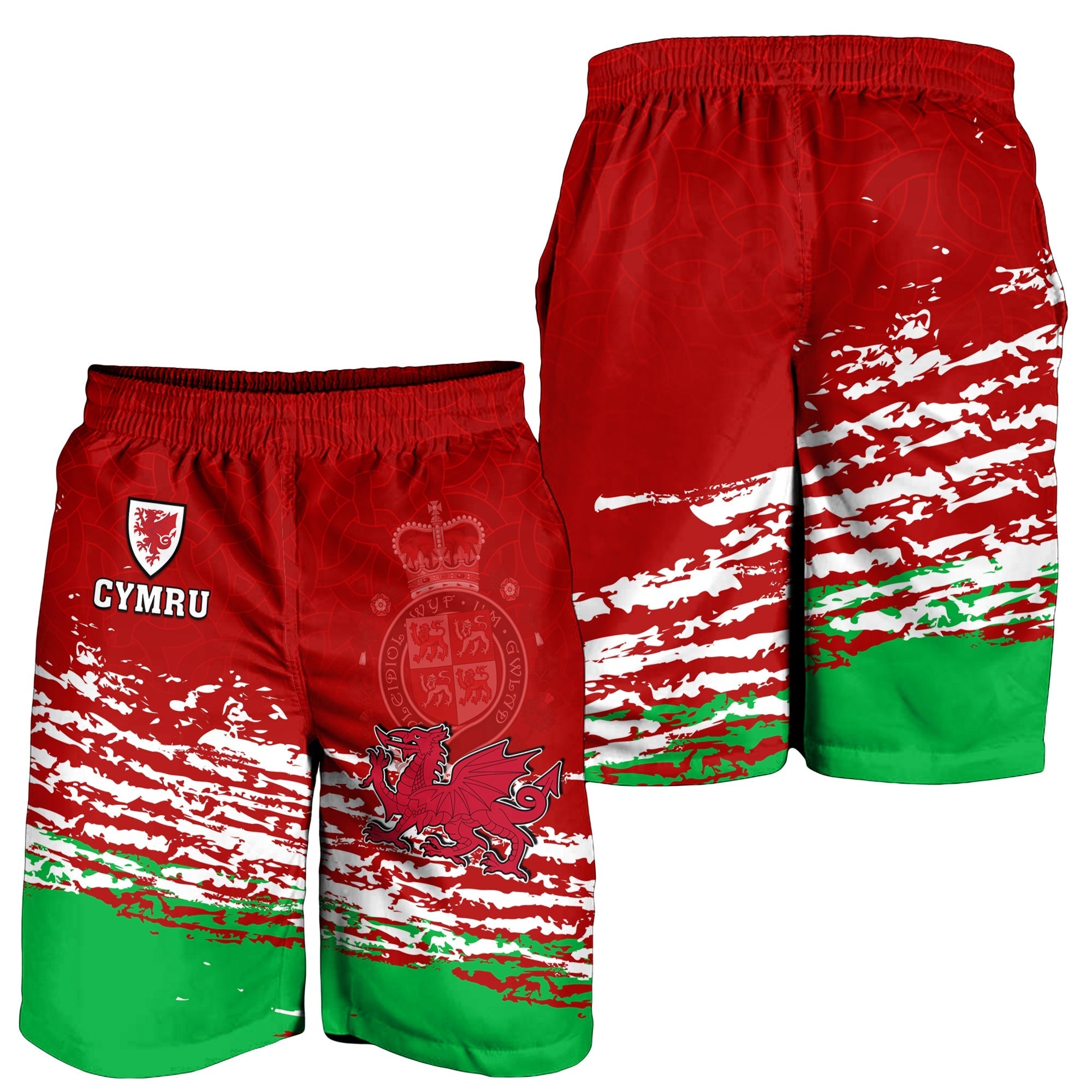 Wales Football 2022 Men Shorts Come On CYMRU The Red Wall - Vibe Hoodie Shop