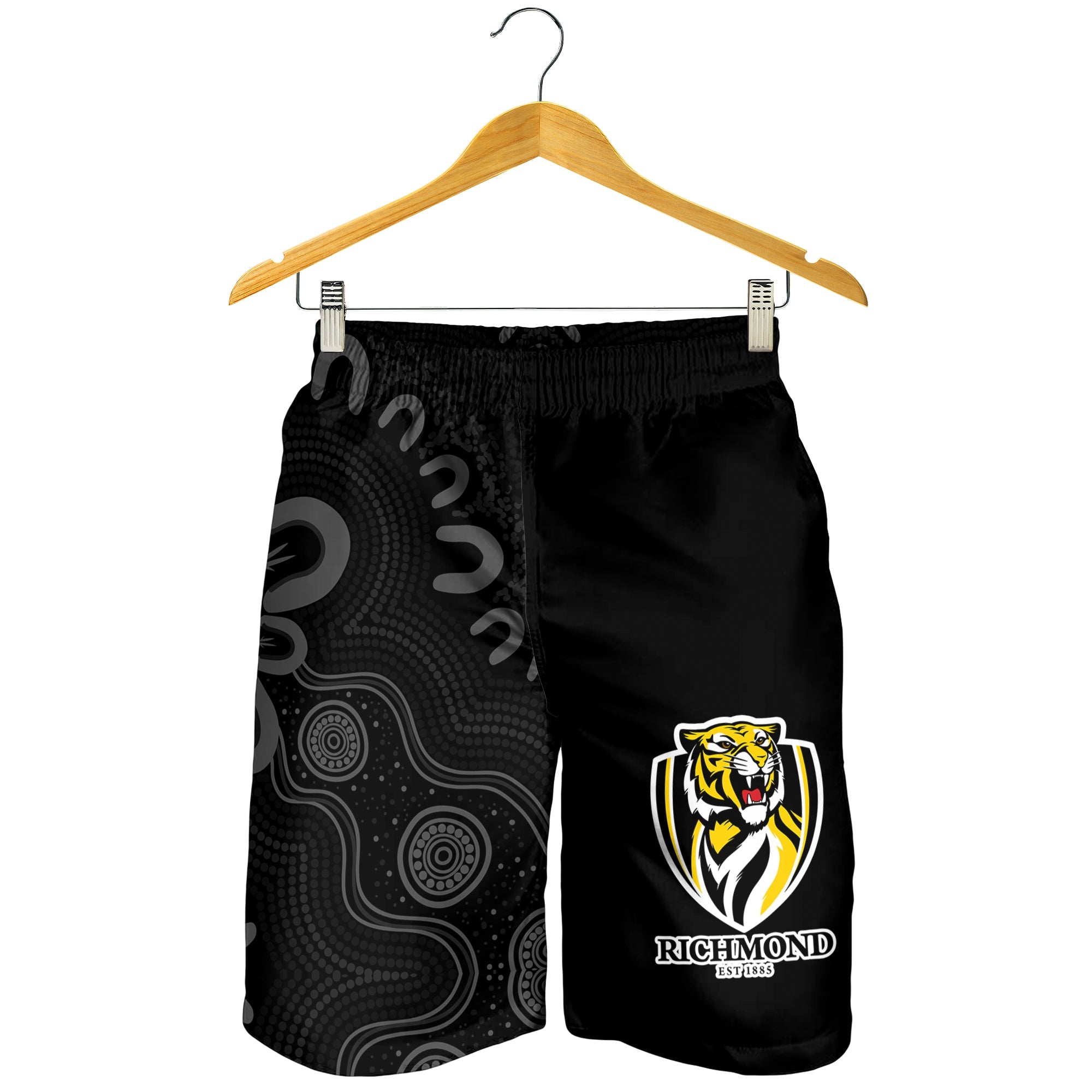 Richmond Football Men Shorts Tigers 1885 Indigenous Basic Style - Vibe Hoodie Shop