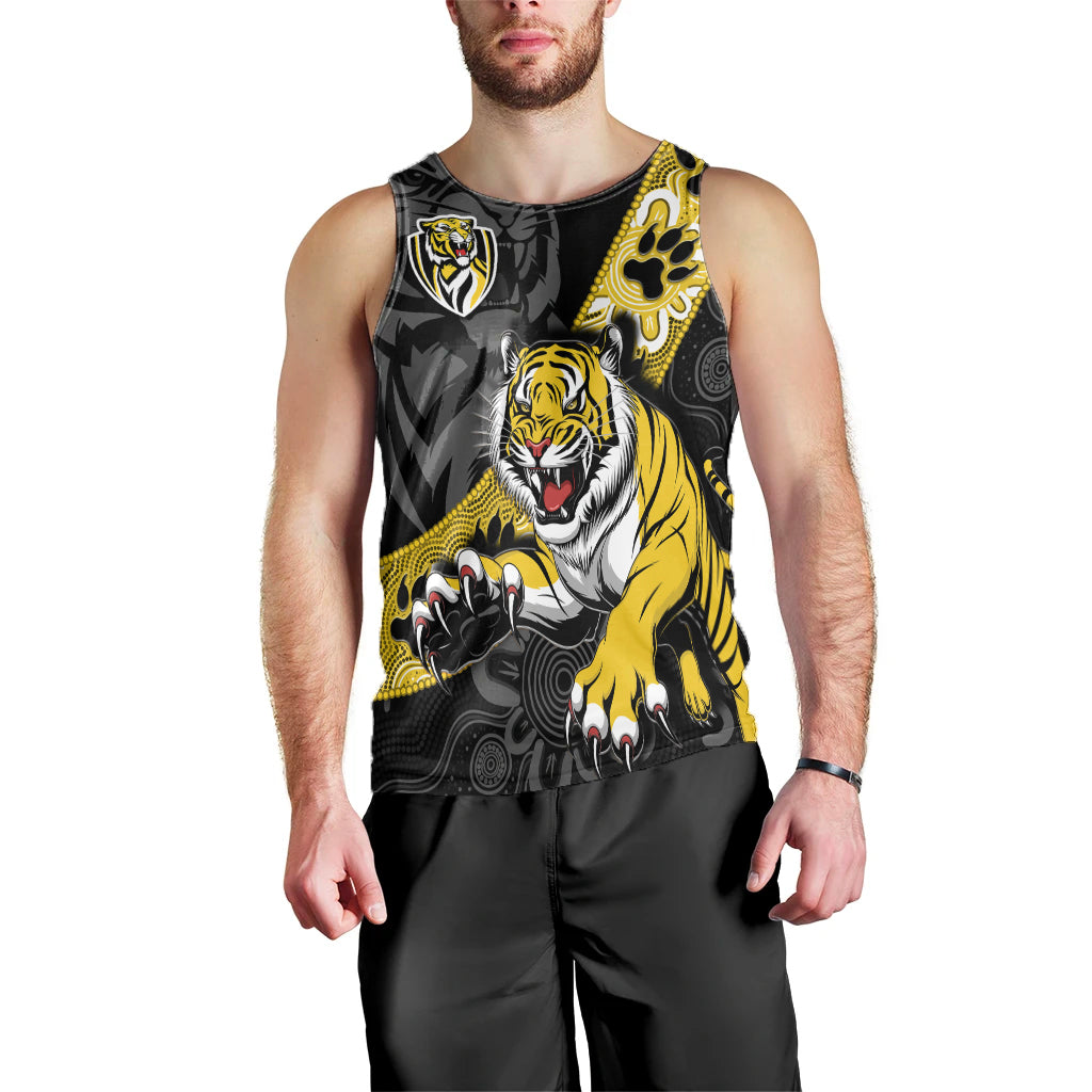 (Custom Text And Number) Richmond Football Men Tank Top Tigers 1885 Indigenous Basic Style - Vibe Hoodie Shop