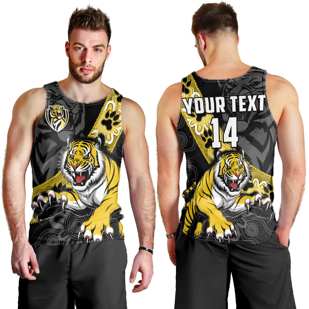 (Custom Text And Number) Richmond Football Men Tank Top Tigers 1885 Indigenous Basic Style - Vibe Hoodie Shop