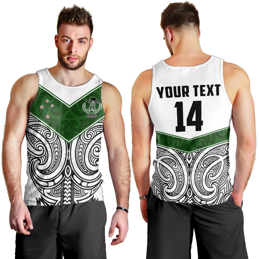 (Custom Text And Number) New Zealand Silver Fern Rugby Men Tank Top Maori Pacific - Vibe Hoodie Shop