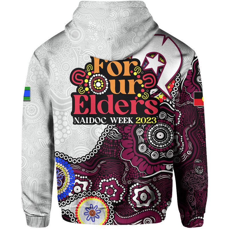 Sea Eagles Rugby Hoodie NAIDOC 2023 Patterns LT6 - Vibe Hoodie Shop