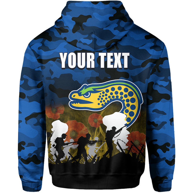 (Custom Personalised) NRL Anzac Day Hoodie Eels Army Style LT6 - Vibe Hoodie Shop