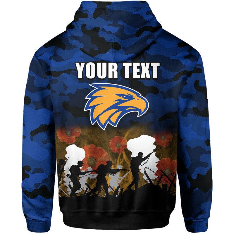 (Custom Personalised) AFL Anzac Day Hoodie Eagles Army Style LT6 - Vibe Hoodie Shop
