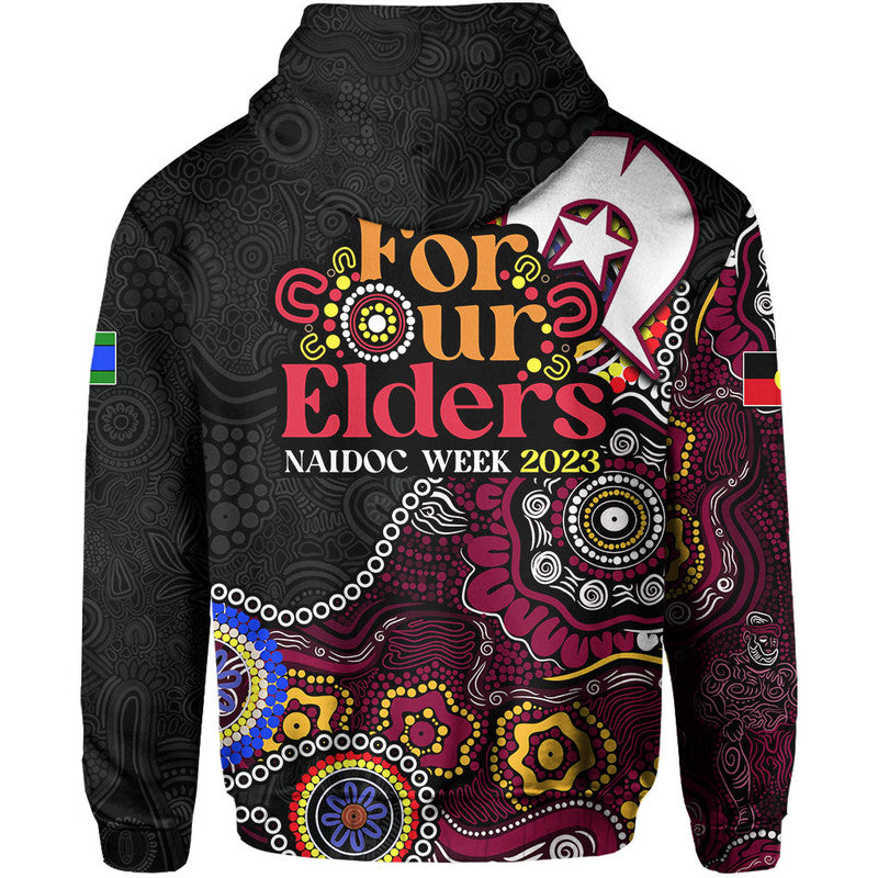 Broncos Rugby Hoodie NAIDOC 2023 Patterns LT6 - Vibe Hoodie Shop