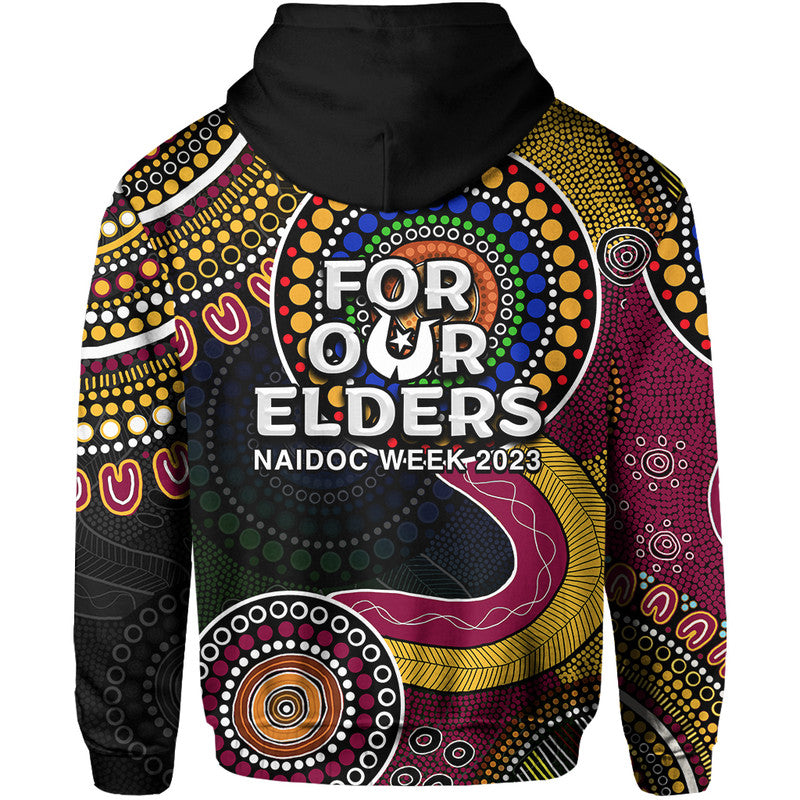 Broncos Rugby Hoodie NAIDOC 2023 Patterns LT6 - Vibe Hoodie Shop