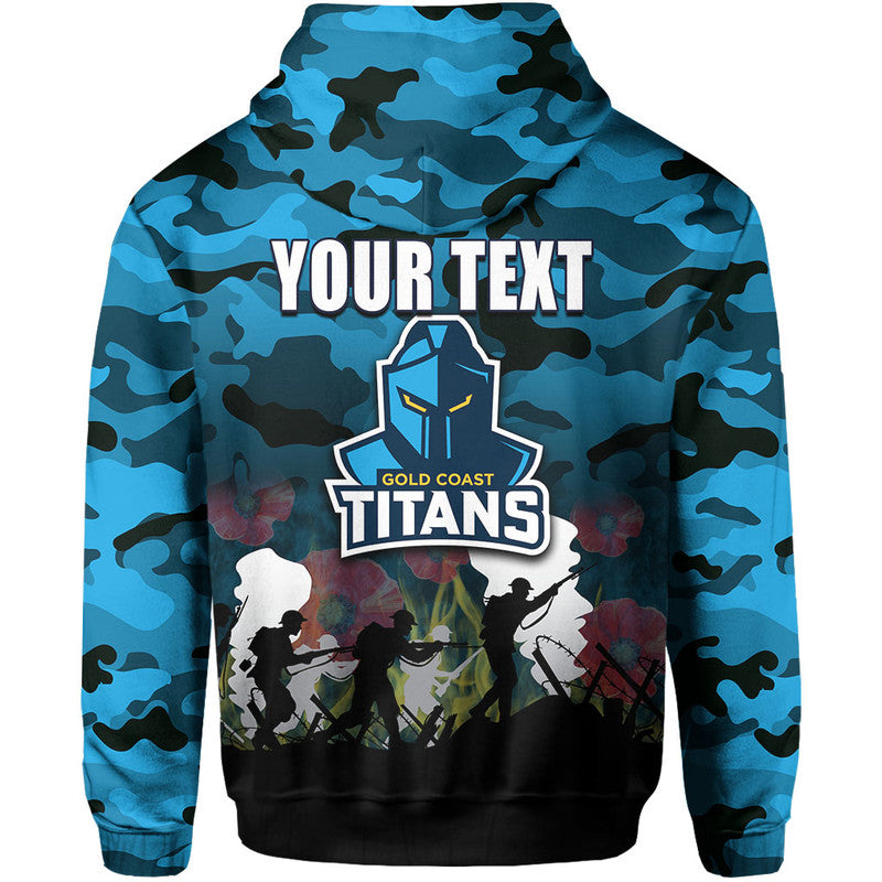 (Custom Personalised) NRL Anzac Day Hoodie Titans Army Style LT6 - Vibe Hoodie Shop