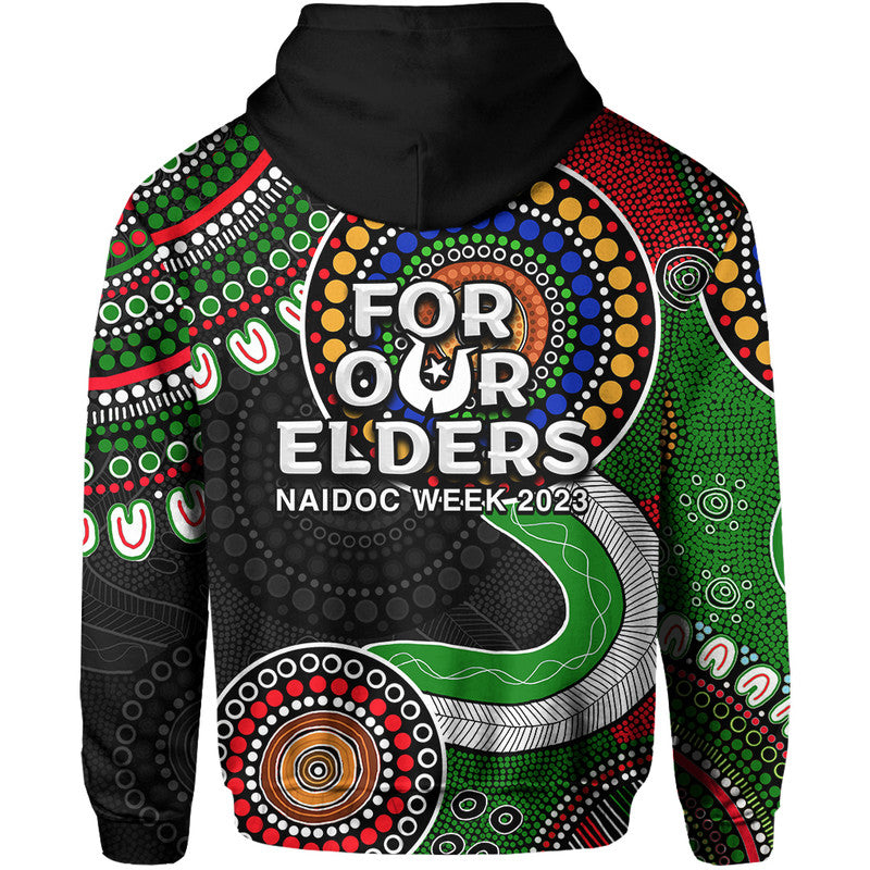 Rabbbitohs Rugby Hoodie NAIDOC 2023 Aboriginal LT6 - Vibe Hoodie Shop