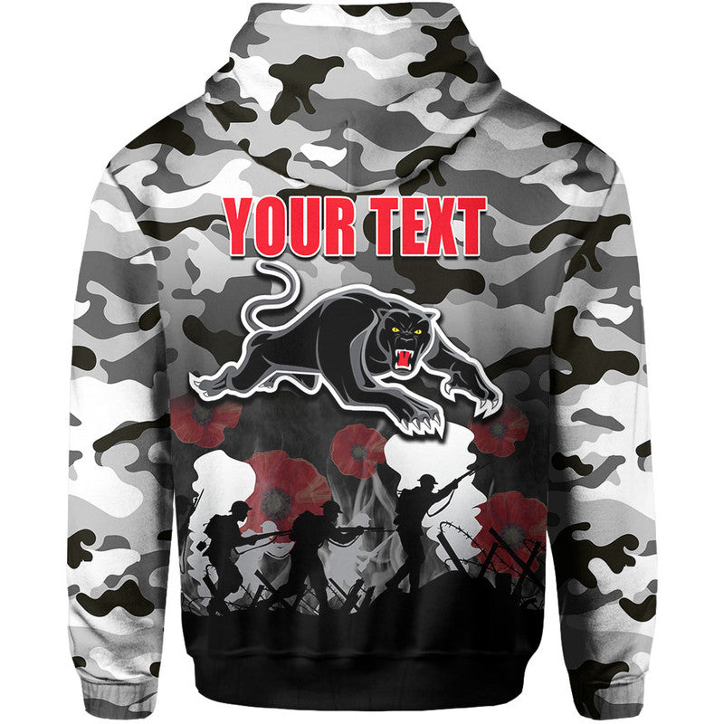 (Custom Personalised) NRL Anzac Day Hoodie Panthers Army Style LT6 - Vibe Hoodie Shop