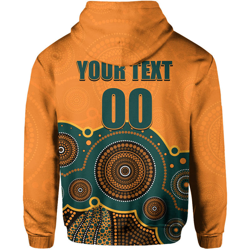 (Custom Personalised And Number) Australia Rugby Wallabies Hoodie Aboriginal LT6 - Vibe Hoodie Shop